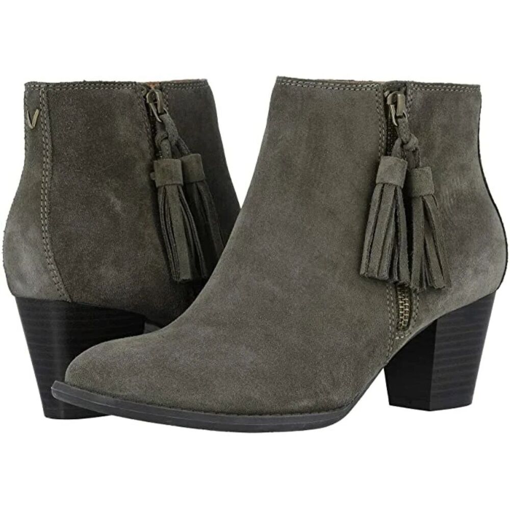 Vionic Women's Madeline Leather  Ankle Boot SZ 10 Grey